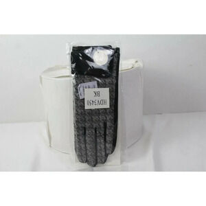 ladies black & white fashion gloves